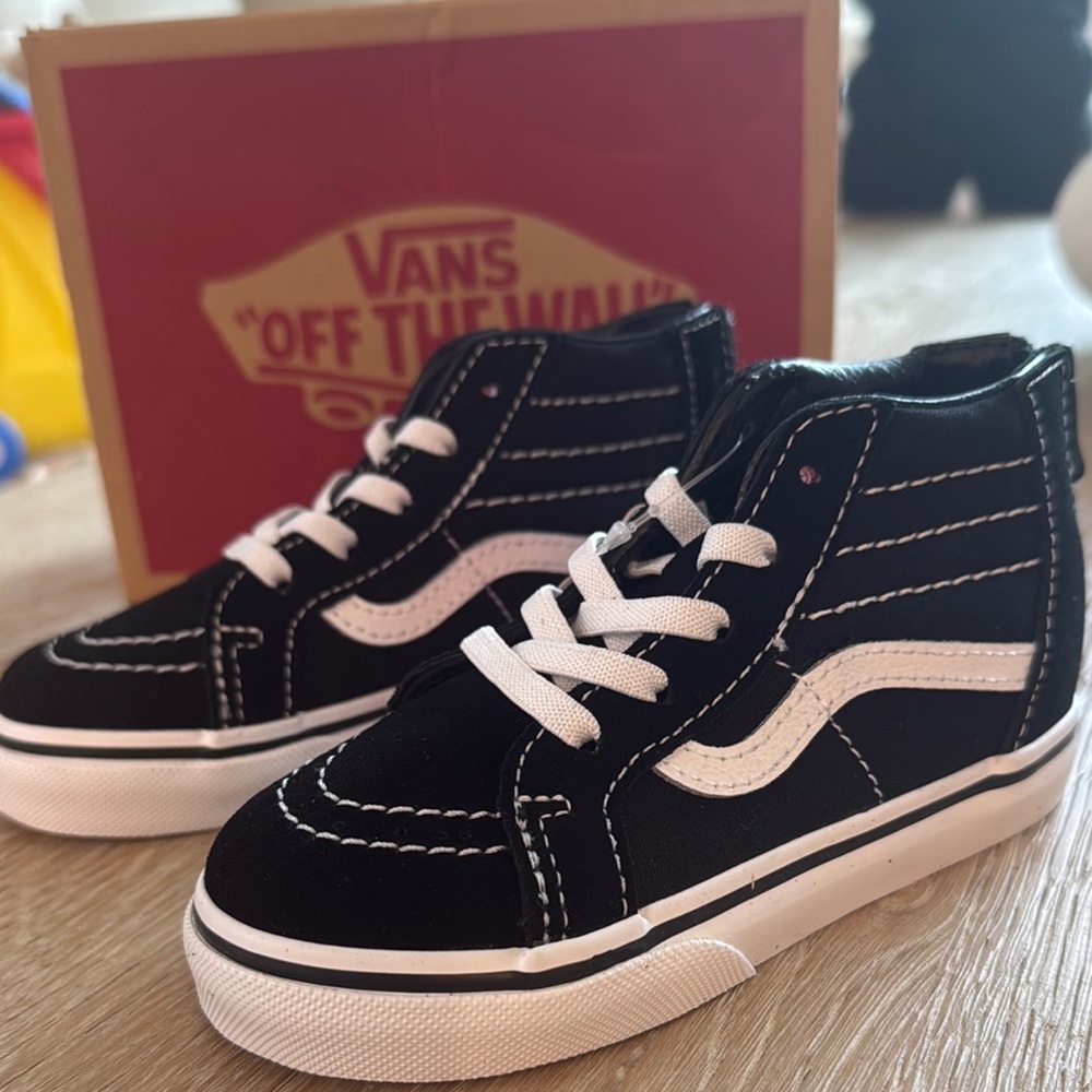 Vans Sk8-Hi Zip Black Kids Shoes